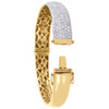 Diamond Dome Bangle 10K Yellow Gold Ladies Round Cut Pave Bracelet 4.95 Ctw.