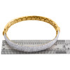 Diamond Dome Bangle 10K Yellow Gold Ladies Round Cut Pave Bracelet 4.95 Ctw.