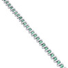 Created Green Emerald Tennis Bracelet .925 Sterling Silver Round Design 6.48 Tcw