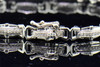 Ladies 10K White Gold .33 Ct. Pave Diamond Round Cut Link Designer Bracelet 7"