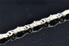 Ladies 10K White Gold .33 Ct. Pave Diamond Round Cut Link Designer Bracelet 7"