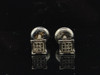 MENS LADIES .925 STERLING SILVER WHITE DIAMOND PAVE STUDS EARRINGS PAVE SQUARES