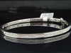 Ladies 14K White Gold Round Diamond Pave Set Bangle Bracelet 1.00 Ct.