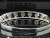 Diamond Flower Bangle Ladies 14K White Gold Round Bracelet 2.40 Tcw.