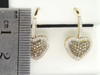 Ladies 10K Yellow Gold White & Brown Champagne Diamond Danglers Earrings 0.64 Ct