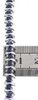 Sterling Silver Round Blue Sapphire Lab Created Gemstone S-Link Bracelet 6.48 Ct