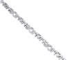 Diamond Infinity Mom Bracelet Ladies .925 Sterling Silver Link Design 0.03 Tcw