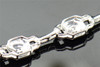 Ladies .925 Sterling Silver Blue Diamond Bracelet 7.25" Pave 0.25 Ct.