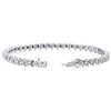 Genuine Diamond S Link Tennis Bracelet Miracle Set 7.50" Sterling Silver 1/3 Ct.