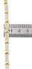 10k Yellow Gold Round Diamond "X" Link Tennis Bracelet Channel Set 7.4" 1.94 Ct.