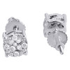 Diamond Earrings Mens & Ladies 10K White Gold Round Cut 0.27 Ct. Circle Studs
