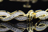 Diamond Infinity Pave Bracelet Ladies .925 Sterling Silver Round Cut 7" 0.11 Ct