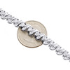 10K White Gold Round Cut Diamond 7mm S-Link Fancy Bracelet Miracle Set 7" | 3 CT