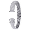 Diamond Domed Bangle 14K White Gold Ladies Round Cut Pave Bracelet 6.75 Ctw.