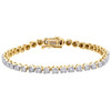 10K Yellow Gold Ladies Round Cut 1 Row Tennis Diamond Bracelet 7 Inch (1.50 CT.)