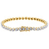 10K Yellow Gold Ladies Round Cut 1 Row Tennis Diamond Bracelet 7 Inch (1.50 CT.)