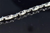 Ladies 10K White Gold .25 Ct. Pave Diamond Round Cut Link Designer Bracelet 7.5"