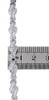 10K White Gold Round & Baguette Diamond Fashion Designer 7" Link Bracelet 2 Ct.