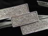 Ladies .925 Sterling Silver Pave Diamond Bangle Bracelet 1.32 Ct.