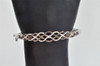 Double Infinity Brown Diamond Swirl Bangle .925 Sterling Silver Bracelet .70 CT