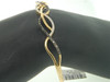 10K Yellow Gold Ladies Infinity Round Diamond Bangle Bracelet 6.50" 0.39 Ct 10MM