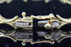 10K Yellow Gold Ladies Geniune Diamond Link Bracelet Round Pave Set 7.5" 0.25 Ct