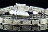 Mens Ladies .925 Sterling Silver Round Pave Genuine Diamond Bracelet 1.06 ct