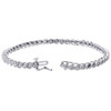 10k White Gold Ladies Round Cut Diamond S-Link Style 7.50" Tennis Bracelet 1 Ct.