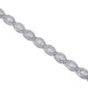 10-karätiges Weißgold-Diamantarmband im Rund- und Baguetteschliff, 7" ovales Glied, 3 ct.