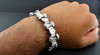 Mens Genuine White Diamond Bracelet .925 Sterling Silver 1.50 Ct.