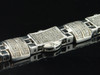 Mens Diamond .925 Sterling Silver Link Bracelet Round Pave 4 Tcw.