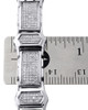 Diamond Statement Bracelet White Gold 8.5" Link Pave Round Cut Bangle 2.08 Ct.