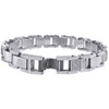 Bracelet tendance en acier inoxydable avec diamants de 8,50 pouces, maillons pavés, 1,80 ctw.