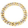 Miami Cuban Diamond Bracelet Mens 10K Yellow Gold 8.5" Pave Round Cut 2.50 Ct.