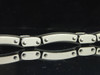 Mens Black PVD Stainless Steel 1.25 Ct. Round White Diamond Bangle Link Bracelet