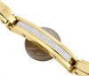 Herren-Armband aus Edelstahl mit 0,65 ct weißem Diamant und gelbem Armreif, Arctica