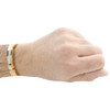 Herren-Armband aus Edelstahl mit 0,65 ct weißem Diamant und gelbem Armreif, Arctica