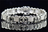 2.10 Ct Genuine Diamond Bracelet Pave Set Designer Mens 10K White Gold 8.25"