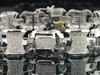 Diamond Link Bracelet Mens 10K White Gold Round Cut Pave Domed 3.75 Tcw.