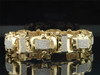 Diamond Bracelet Mens 10K Yellow Gold Round Cut Pave Designer Link 4.50 Tcw