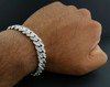 Miami Cuban Diamond Bracelet Mens 10K White Gold 9" Pave Bangle Round Cut 2 Ct.