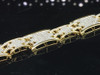 Mens 10K Yellow Gold 3.75 ct. Genuine Diamond Bracelet Bangle Link Pave Kite