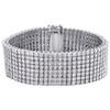 Real Diamond Sterling Silver 8 Row Tennis Bracelet 25mm Miracle Set 1.33 CT.