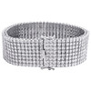 Real Diamond Sterling Silver 8 Row Tennis Bracelet 25mm Miracle Set 1.33 CT.