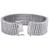 Real Diamond Sterling Silver 8 Row Tennis Bracelet 25mm Miracle Set 1.33 CT.