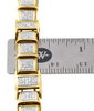 Diamond Statement Link Bracelet 10K Yellow Gold 8" Pave Round Cut 1.39 Ct.