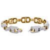 10K Yellow Gold Diamond Puffed Anchor Link Bracelet 8.50" Pave Domed 9.15 CT.