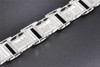 Round Diamond Link Bracelet 10K White Gold 3.65 Ct Mens Pave 8 Inch