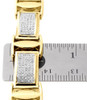 Diamond Statement Link Bracelet 10K Yellow Gold 8.5" Pave Round Cut 1.65 Ct.