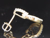 LADIES YELLOW GOLD DIAMOND HEART LOVE DANGLE EARRINGS